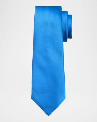 Kiton Men & apos;s Solid Silk 7-Fold Tie