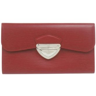 Louis Vuitton Red Color Epi Leather Long Wallet (Tri-Fold) (Pre-Owned)