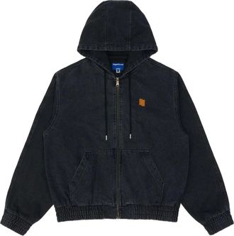 Ader Error hooded drawstring jacket - unisex - Polyester/Cotton - M - Black