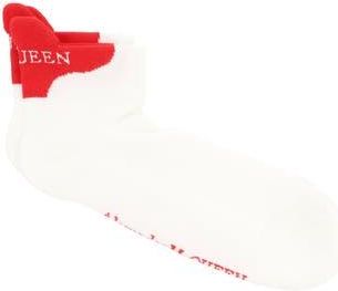 McQ by Alexander McQueen Knit Ankle Socks in White Red at Nordstrom Rack