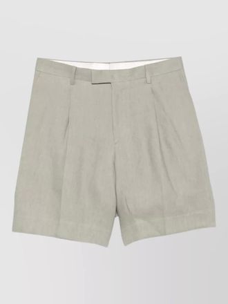 Lardini linen pleated tailored shorts