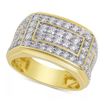 Pompeii3 2Ct Mens Diamond Ring in 14k Gold Lab Grown