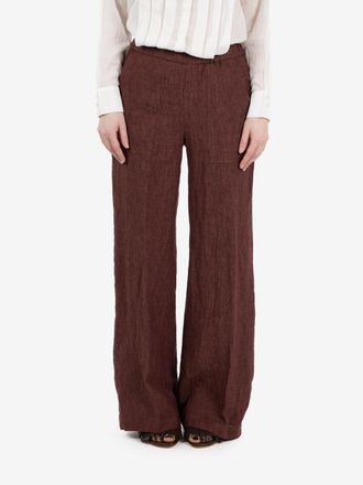 DIEGA Pantaloni in lino Perillo prune