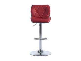 VENTE-UNIQUE.COM Taburete alto piel sint&eacute;tica rojo