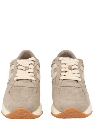 Hogan Multicolour Suede Mesh Beige Sneakers