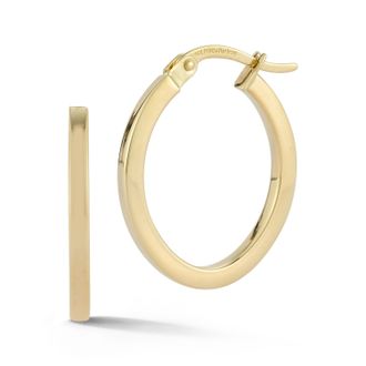 Ember Fine Jewelry 14K Gold Small Thin Oval Hoops