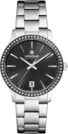 Hanowa Tresa Quartz Crystal Black Dial Ladies Watch HAWLH0001603
