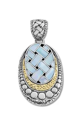 Samuel B. Woven Pendant in Blue/green/pearl at Nordstrom Rack
