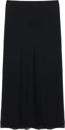 Toteme satin midi slip skirt - women - Viscose/Silk - 32 - Black