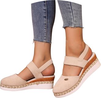 Generic Orthopedic Closed Toe Platform Wedge Sandals for Women Summer Dressy,2026 Casual Comfortable Lightweight Platform Wedges Heels Sandals Walking Non Sli