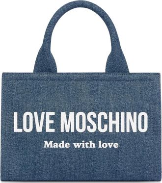 Love Moschino logo-detail tote bag - Blue