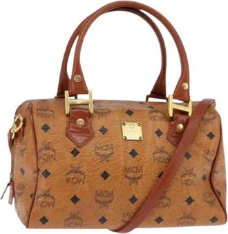 MCM Pre-owned Handbags, female, Brown, Size: ONE SIZE Pre-owned Plastic Handbag