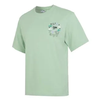 Puma (WMNS) PUMA Youth Logo T-Shirt Green 626119-89