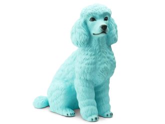 Schubiger M&ouml;bel Figur Pudel Keramik T&uuml;rkis H: 50 cm