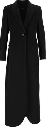 Emporio Armani Cappotto - Dames - Mantel - Zwart - S - Wol - Jassen
