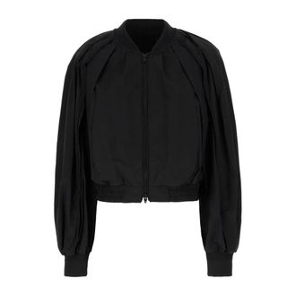 Juun.J Bomber Jackets, female, Black, S, Stylish Knitwear Collection