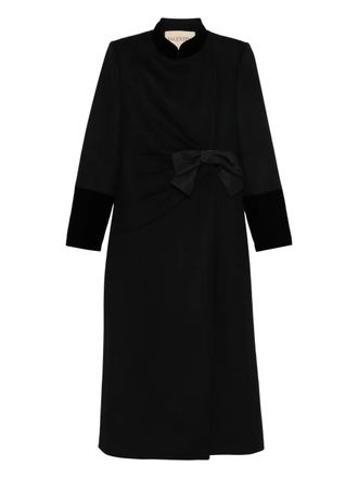 Valentino Garavani bow-detailed coat - Black