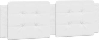 vidaXL Cabecero De Cama Acolchado Zadar Cuero Sint&eacute;tico Blanco 152 Cm Vidaxl