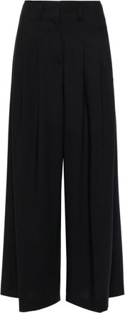 PESERICO pleated palazzo pants - women - Polyester/Elastane/Wool/Acetate/Cupro - 36 - Blue