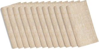 Solino Home Linen Cocktail Napkins Set of 12, 6 x 6 Inch for Dining Table, Holiday and Everyday Table Decor - Athena in Champagne Beige at Nordstrom