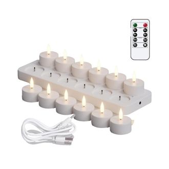 OEM Velas Led Recargables Sin Llama Con Temporizador, Ideales Para La Decoraci&oacute;n De Mesas En Bodas O Navidad