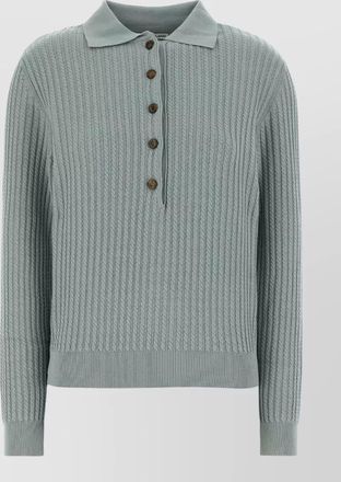 Blaz&eacute; Milano silk blend polo shirt long sleeves