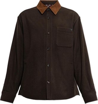 Valentino Garavani Woljas met su&egrave;de kraag - Heren - Zomerjassen - Bruin - L - Wol - Jassen