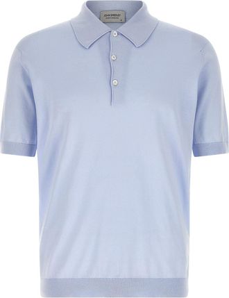John Smedley Light Blue Short Sleeves Polo