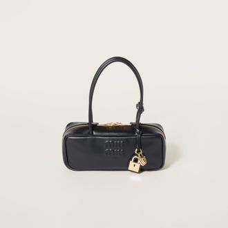 Miu Miu Beau Leather Bag, Woman, Black