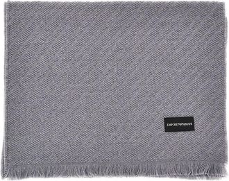 Emporio Armani Jacquard wool scarf Man One Size