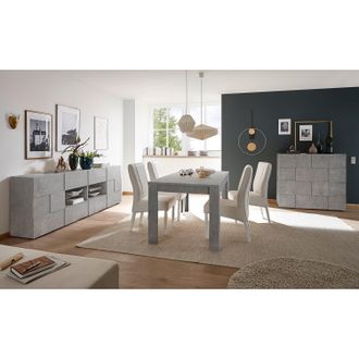 LC spa home24 LC Spa Sideboard Dama III Beton Dekor Spanplatte 241x84x42 cm (BxHxT) Modern 2-türig 4 Schubladen