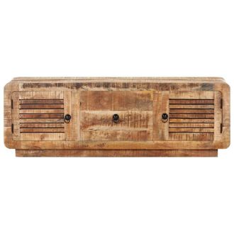Berkfield Home TV Cabinet 120x30x40 cm Rough Mango Wood in Brown | Size: 120 x 30 x 40 cm