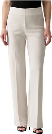 Joseph Ribkoff Wijde Pijpen Broek - Dames - Straight fit broeken - Beige - 5XL - Polyester - Broeken