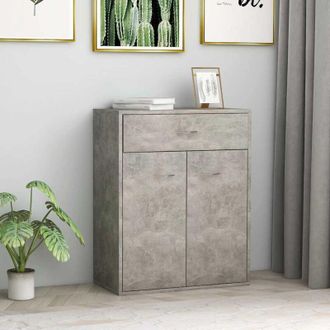 vidaXL Sideboard Concrete Grey 60x30x75 cm Engineered Wood Vidaxl