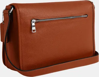Coach Mens Colby Messenger Bag 32 - Dark Brown Leather - One Size