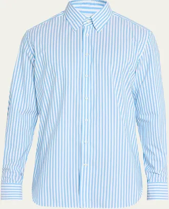 Bergdorf Goodman Mens Striped Cotton Button-Down Shirt