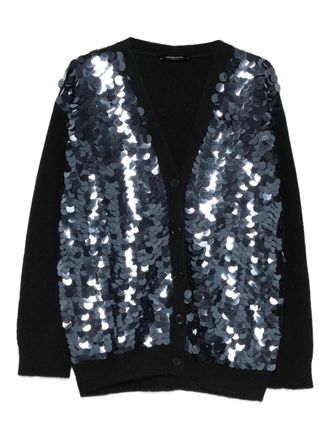 Fabiana Filippi sequin-embellishment cardigan - women - Merino/Mohair/Polyamide/Wool - 40 - Black