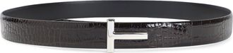 Tom Ford Espresso Brown Calf Leather Belt-Uomo