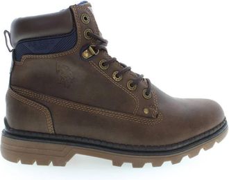 U.S.Polo Association Bruine Hoge Laarzen voor Mannen - Heren - Veterlaarzen - Bruin - 43 EU - Polyester - Schoenen