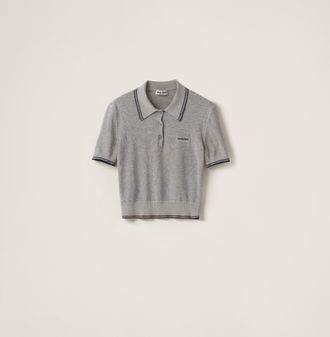Miu Miu Cotton jersey polo shirt