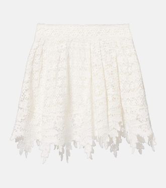 Isabel Marant Minigonna Hanta in pizzo di cotone con stampa floreale