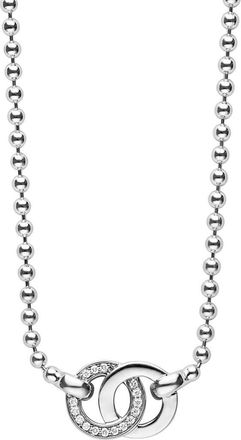 Lagos Signature Caviar Interlocking Diamond Link Pendant Necklace in Silver at Nordstrom, Size 18