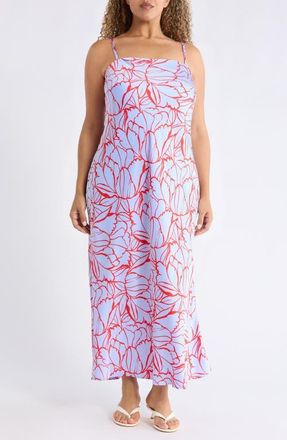 Sugarlips Cerys Floral Print Sleeveless Maxi Dress in Lavender-Mul at Nordstrom, Size 1X