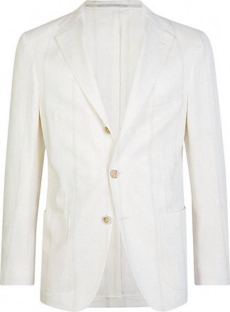 Eleventy Mens Single Breasted Blazer In White