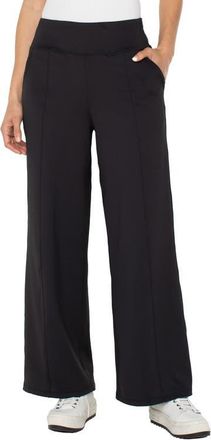 Liverpool L.A. Stretch Nylon Crop Wide Leg Pants in Black at Nordstrom, Size X-Small