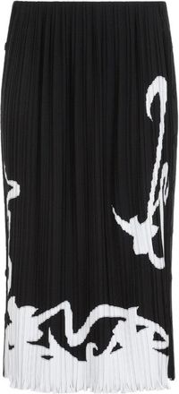 Lanvin Black Pleated Long Skirt
