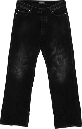 Balenciaga Straight Jeans, male, Black, Size: W31 Distressed Jeans