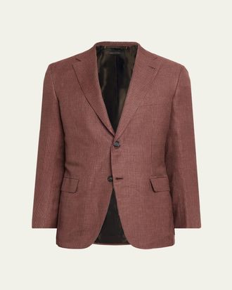 Brioni Mens Ravello Textured Single-Breasted Blazer