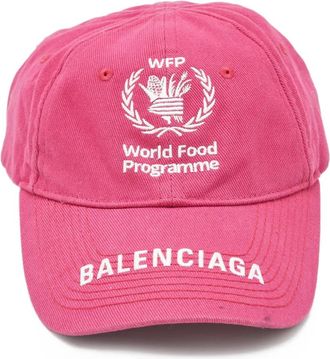 Balenciaga Cappello da baseball in cotone con logo - Rosa