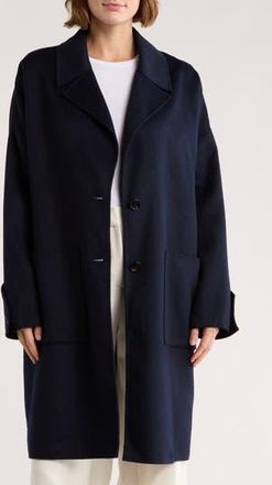 BOSS Cattina Wool Blend Coat in Dark Blue at Nordstrom Rack, Size 0